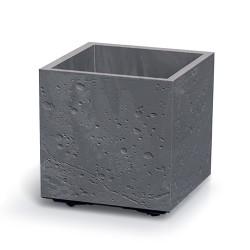 Vaso per Fiori Piante Sierra Beton Effect | Quadrato o Rettangolare | Decorativo | in Plastica | da Interno Esterno | Design Moderno